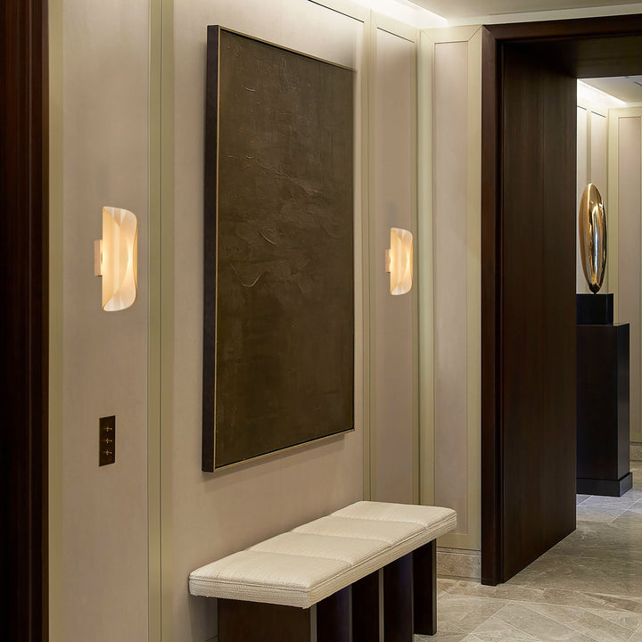 Solvia B1 Wall Light modern amber glass wall lamp with warm LED illumination for contemporary interior lighting