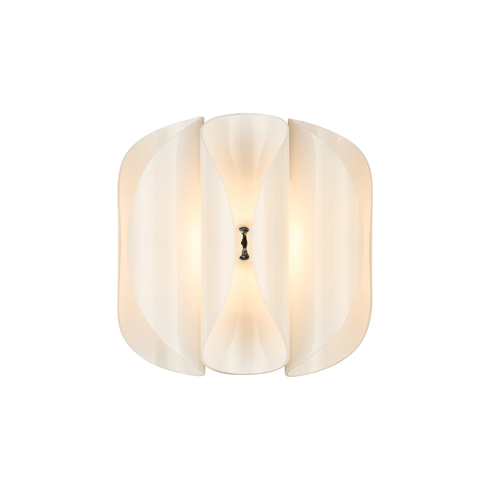 Solvia B3 amber glass designer wall light installed in modern interior hallway providing warm ambient lighting by Lucretia Lighting