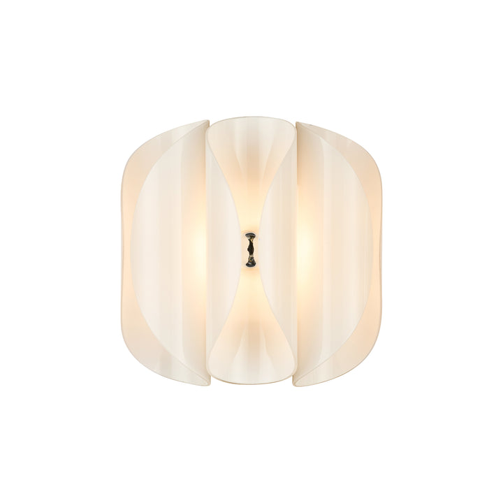 Solvia B3 amber glass designer wall light installed in modern interior hallway providing warm ambient lighting by Lucretia Lighting