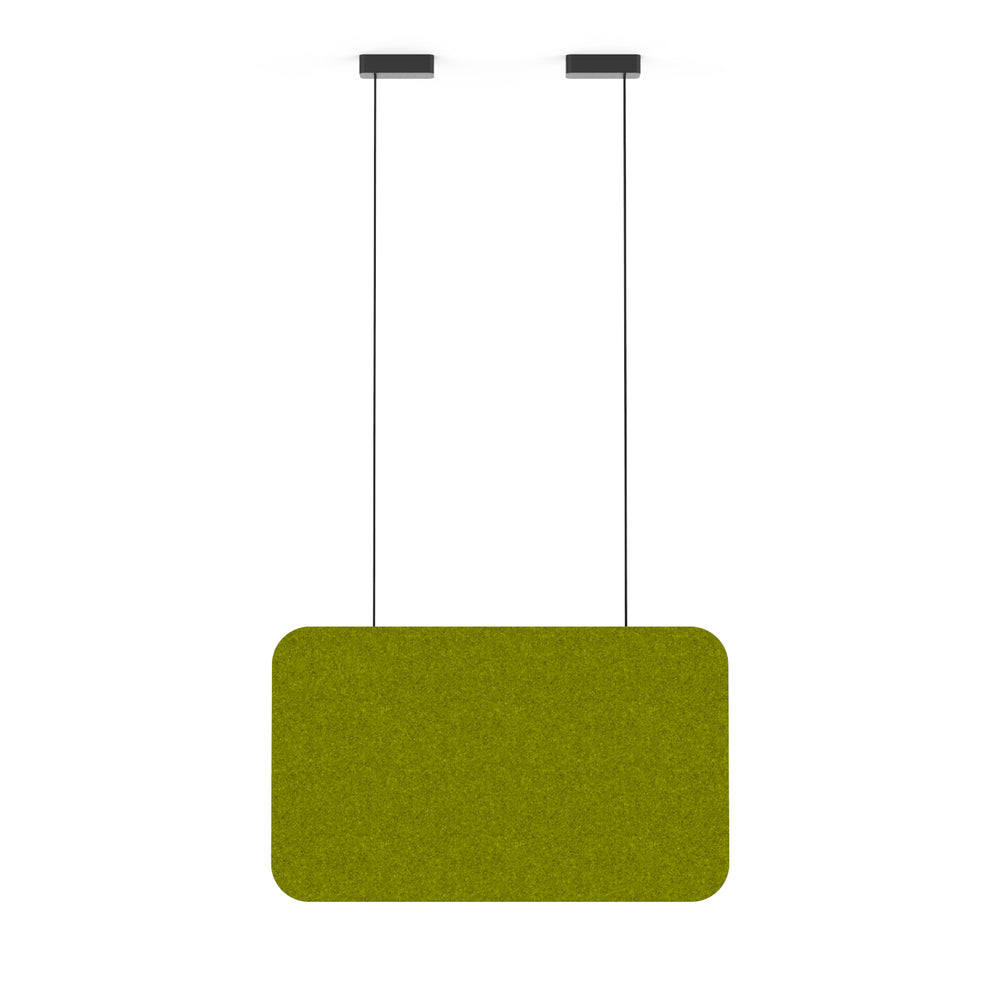 Lucretia SoundWave 610 acoustic pendant light in green finish, featuring compact acoustic design and glare-free LED illumination.