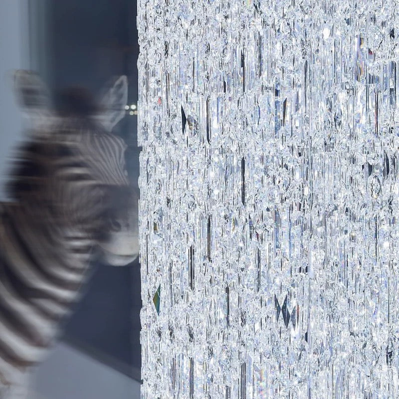 Lucretia Lighting Waterfall bespoke lighting crystal lighting detail showcasing premium custom chandelier craftsmanship