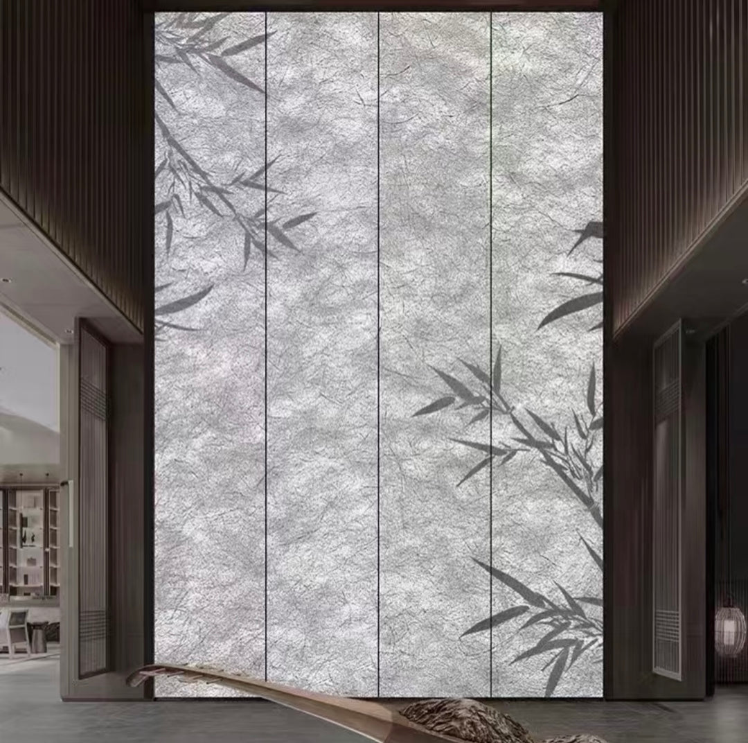 Lucretia translucent paper LED light panel featuring refined texture with smooth, evenly diffused backlighting.