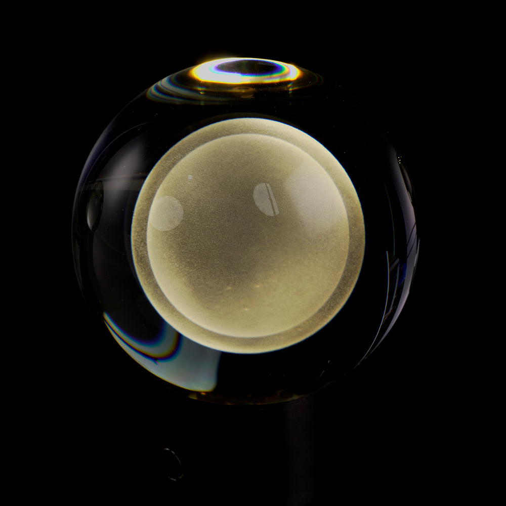 premium crystal ball bedside lamp providing soft ambient light for contemporary interior spaces