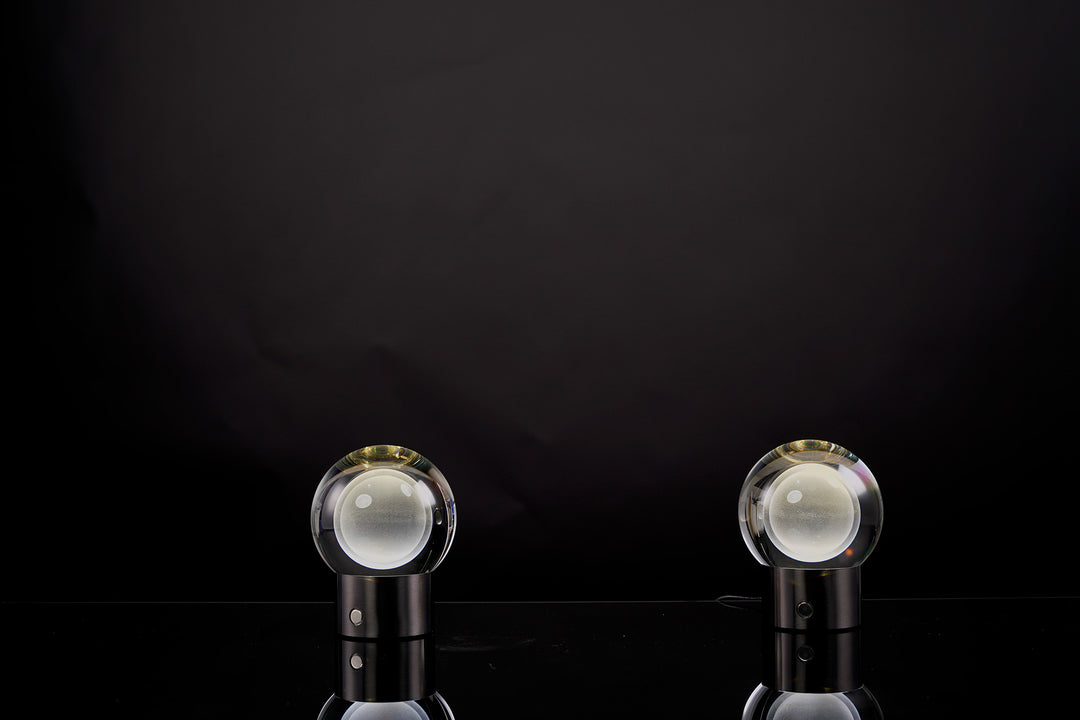 compact crystal table lamp providing warm bedside ambient light for Australian homes