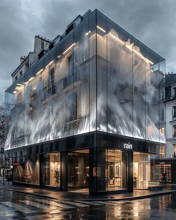 Holographic LED Display for luxury retail windows and premium storefront digital advertising