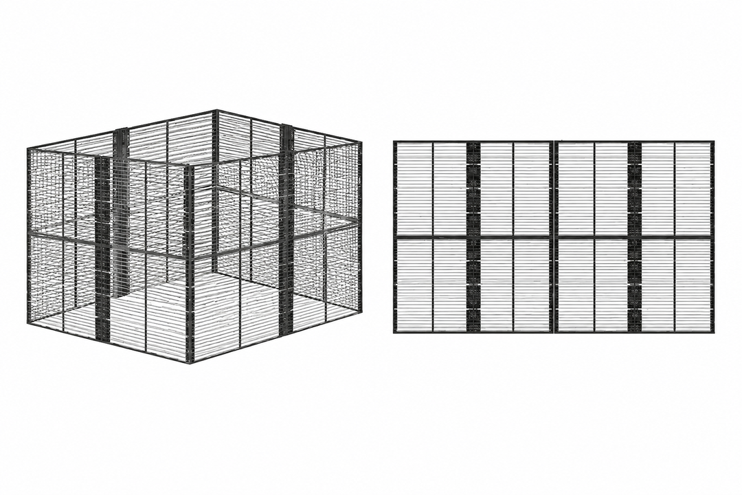 Magnetic Front-Service Transparent LED Mesh Display cabinet structure
