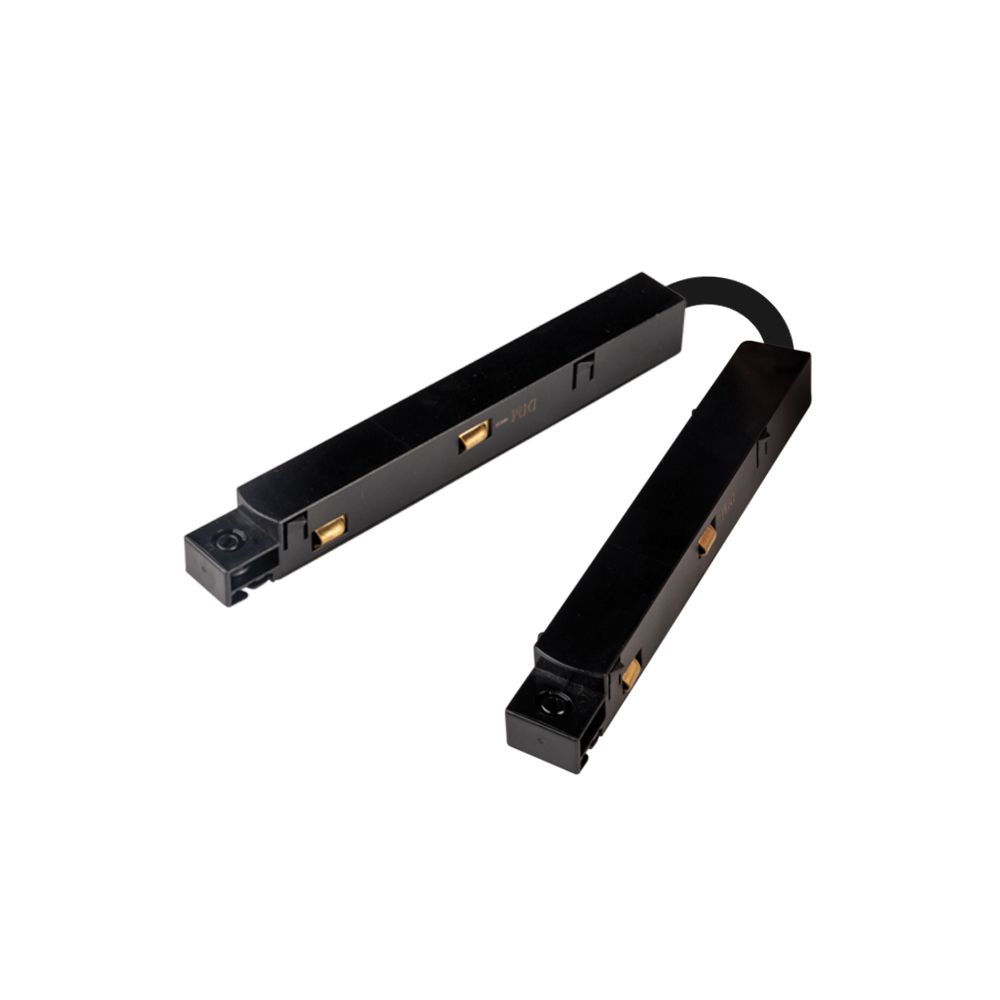 Magnetic track flexible power connector for DC48V low-voltage electrical transmission between track sections
