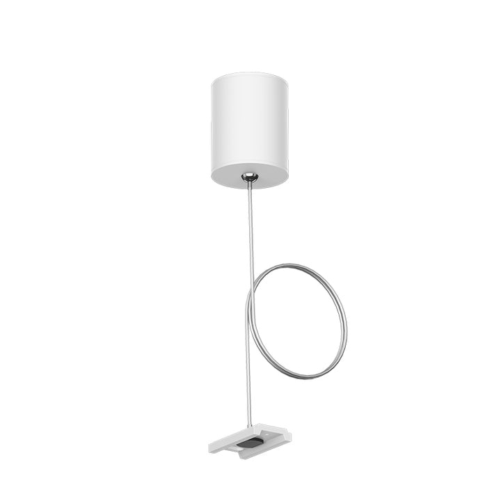 White magnetic track suspension cable designed for ceiling-mounted DC48V magnetic track lighting systems