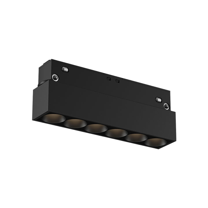 Recessed magnetic track lightblade spotlight with fully concealed light source for glare-free illumination