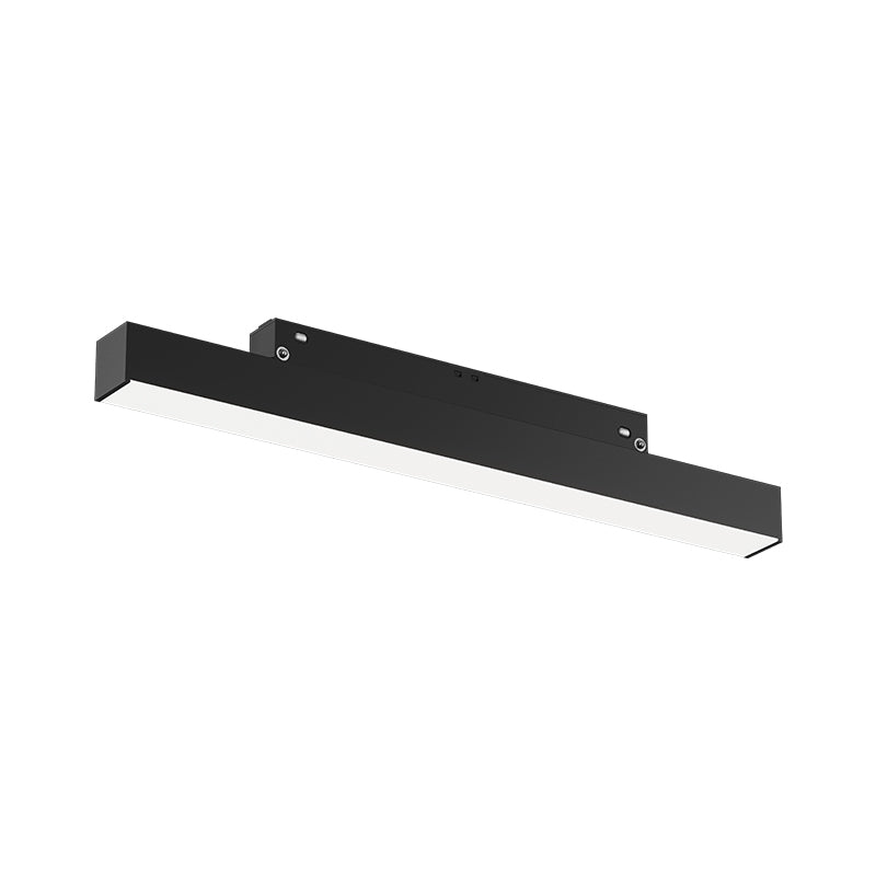 Black magnetic track linear light module designed for DC48V magnetic lighting systems, providing uniform wide-beam illumination – Lucretia Pro