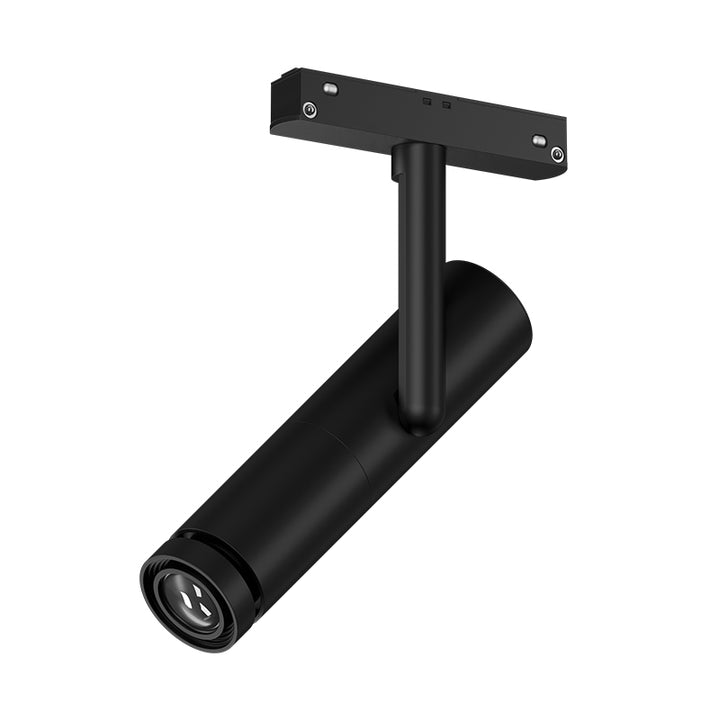 Magnetic track logo projector light for gobo and brand projection