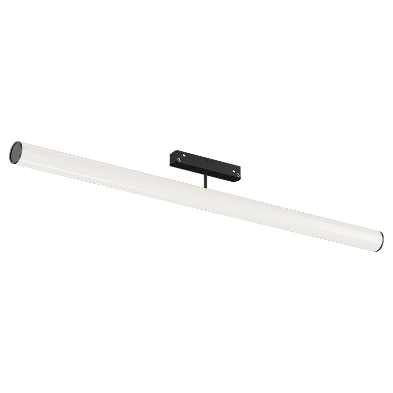 Magnetic Track Tube Light with 360 degree diffused illumination, DC48V magnetic track tube module designed for ambient lighting in residential interiors, cafes and boutique dining spaces
