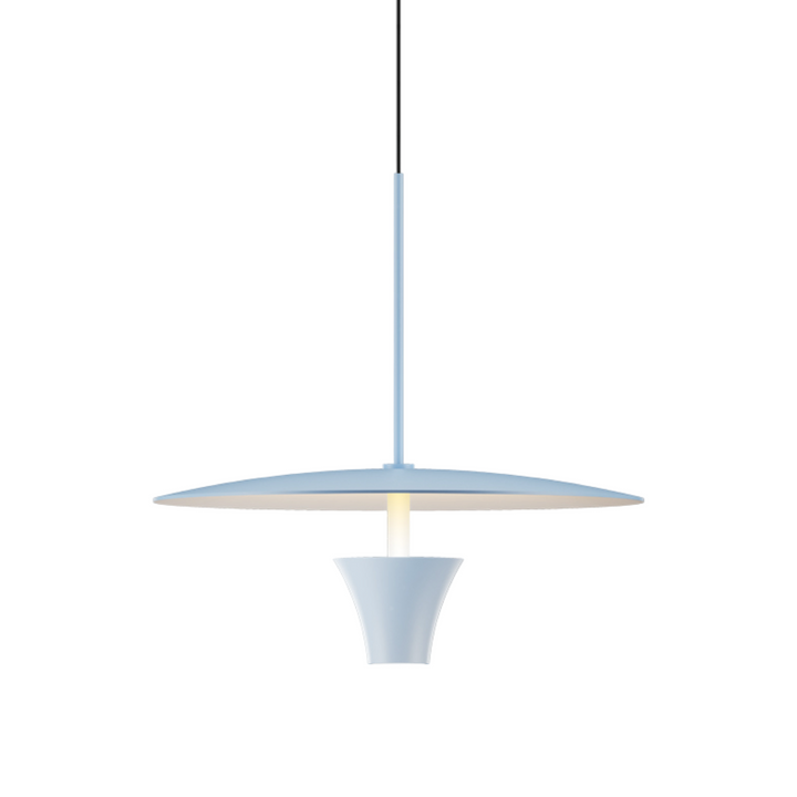 Umbrella magnetic track pendant light DC48V installed on Lucretia magnetic track system for residential and boutique hospitality lighting