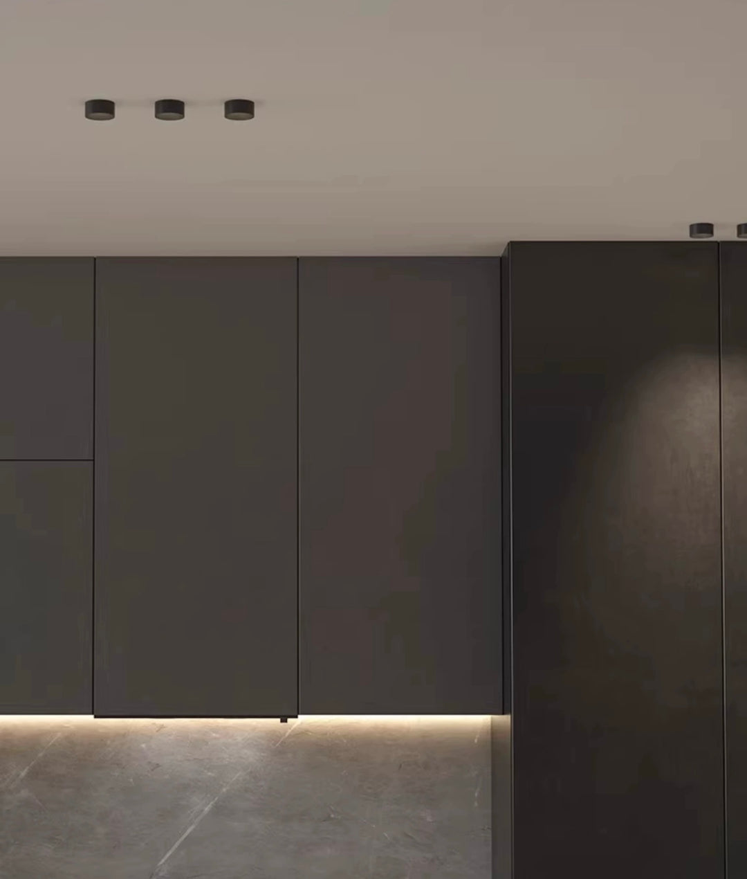 Mini pinhole downlight installed above kitchen island bench for focused downward accent lighting