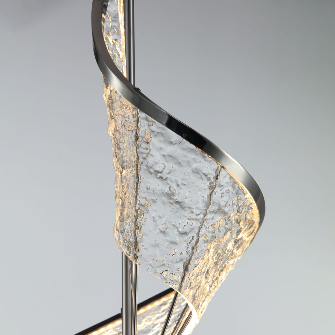 Modern LED table lamp with fluid sculptural form ideal for contemporary consoles and workspaces.