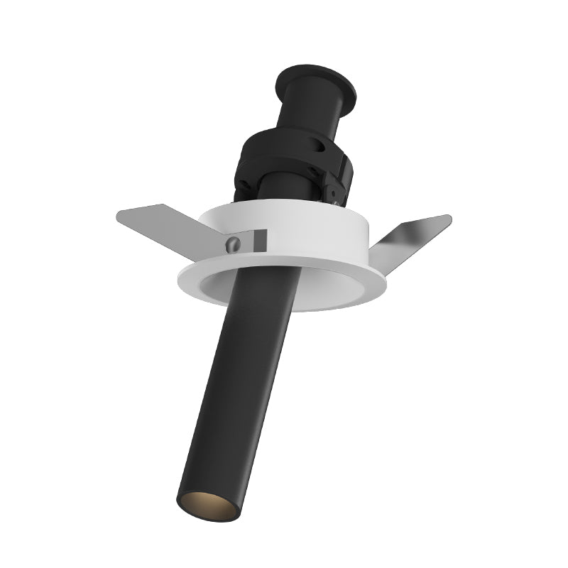 Black ModuRay Accent Spotlight with trimmed ceiling mounting