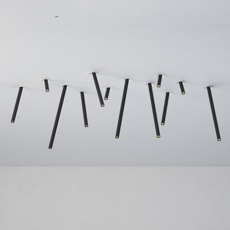 Black ModuRay Accent Spotlight used for linear architectural ceiling lighting