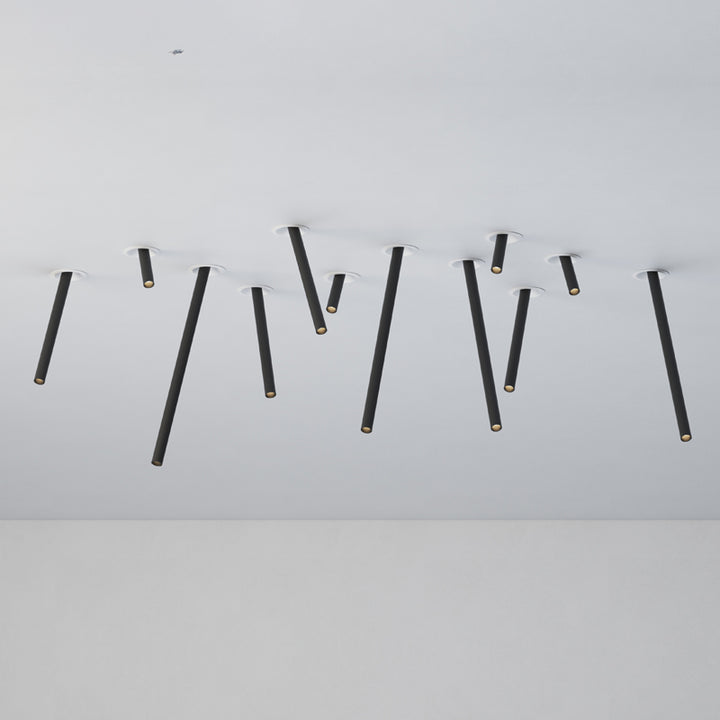 Black ModuRay Accent Spotlight used for linear architectural ceiling lighting