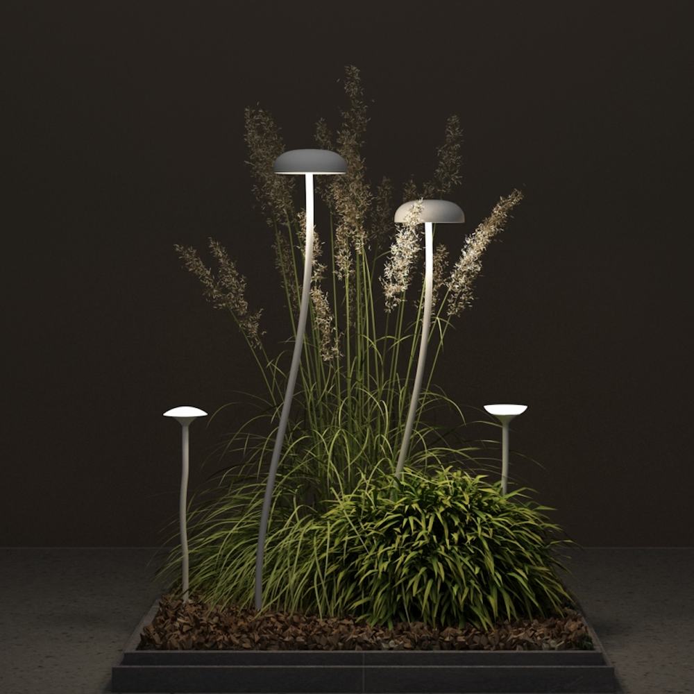 Mushroom garden light designed for decorative landscape lighting