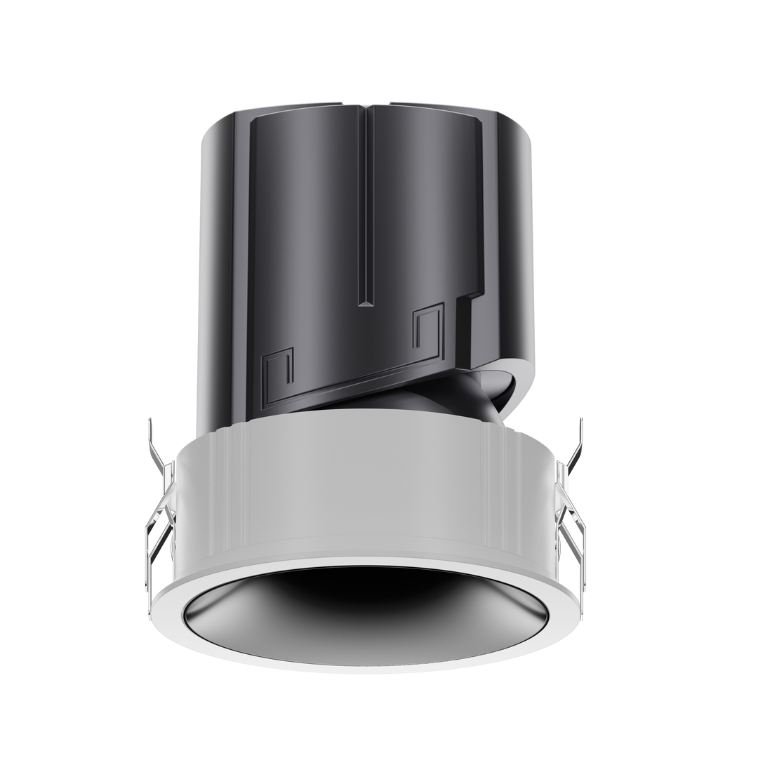 NOVA 75 architectural LED downlight with metallic black reflector, premium anti-glare optics and architectural lighting performance.