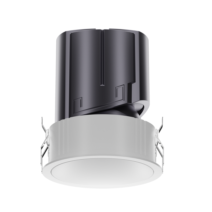 NOVA 75 architectural LED downlight with white reflector, deep recessed anti-glare optics and precision beam control.