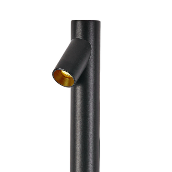 Outdoor LED bollard light head with warm white 3000K illumination for landscape lighting