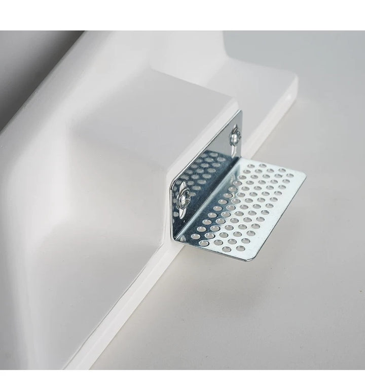 mounting detail of the oval gypsum wall light showing its wall integrated architectural LED lamp design