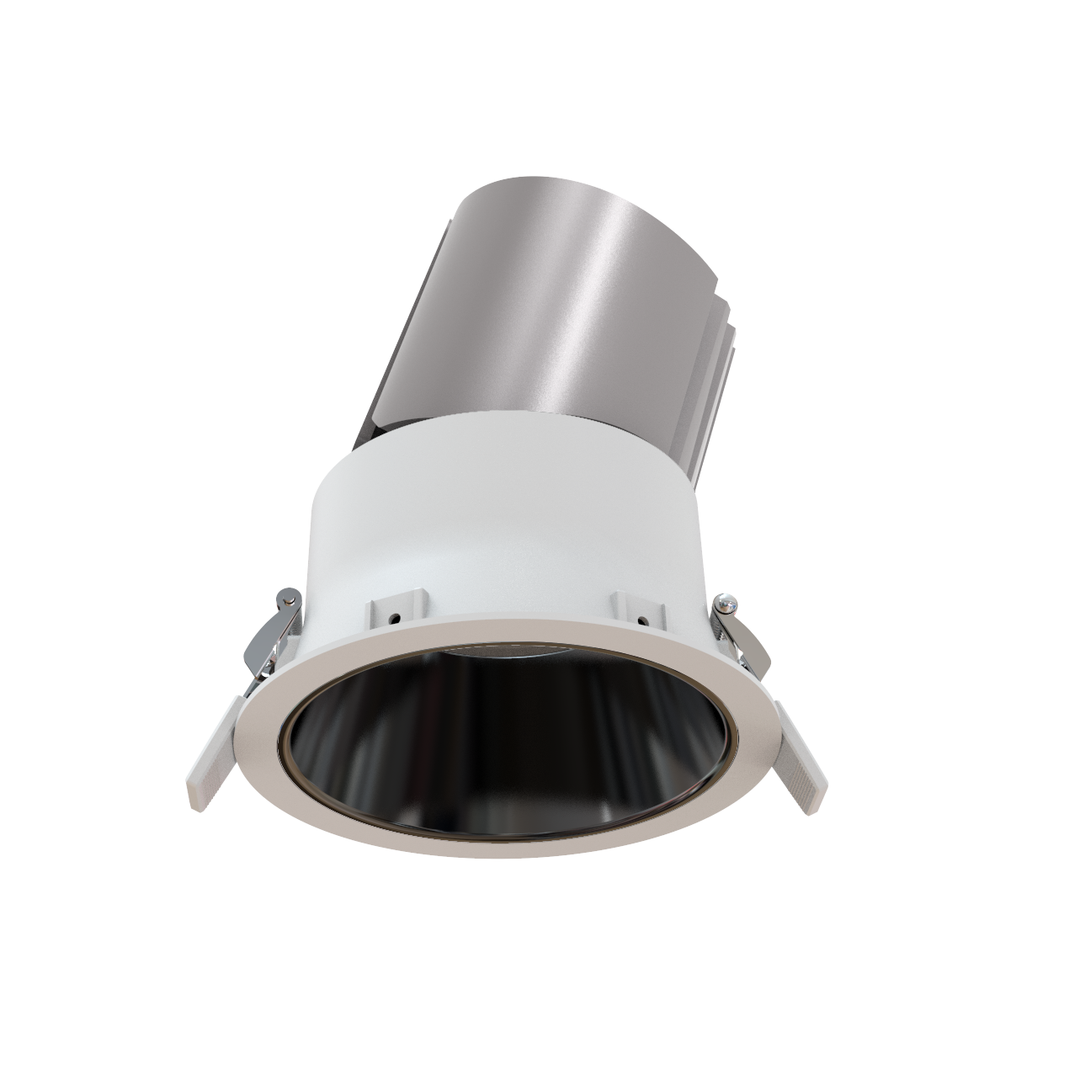 P1 2 inch architectural LED recessed downlight with deep anti-glare optics and precision beam control for luxury residential and commercial lighting.