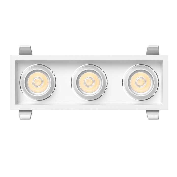 P1 3 inch triple architectural LED recessed downlight with three precision optical modules delivering uniform illumination for architectural lighting projects.