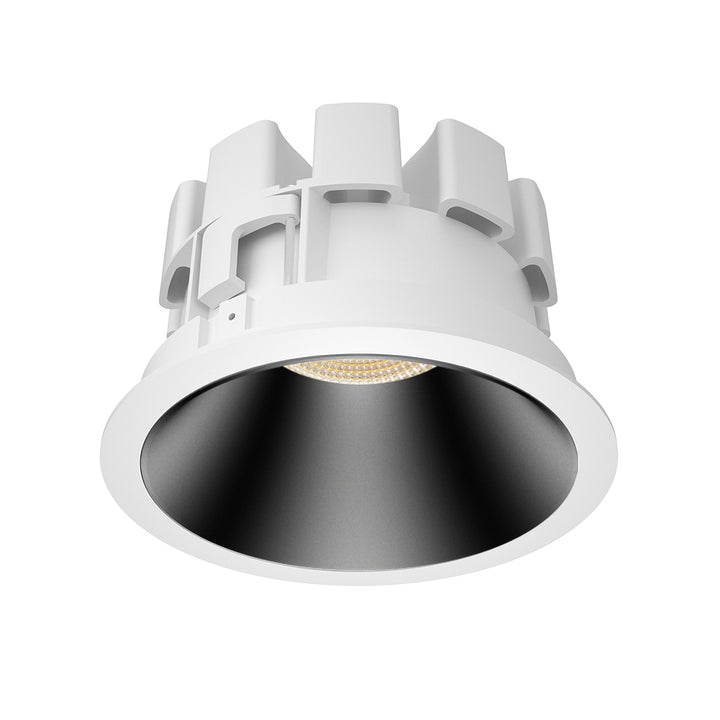 P1 Wide Beam Architectural LED Downlight with black baffle for superior glare reduction and visual comfort.