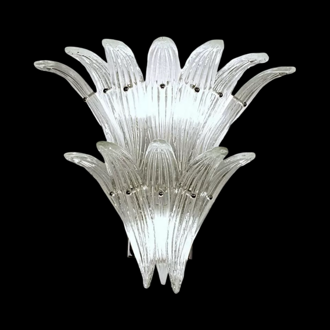 luxury palm jumeirah crystal glass wall lamp providing elegant ambient lighting in a high end interior