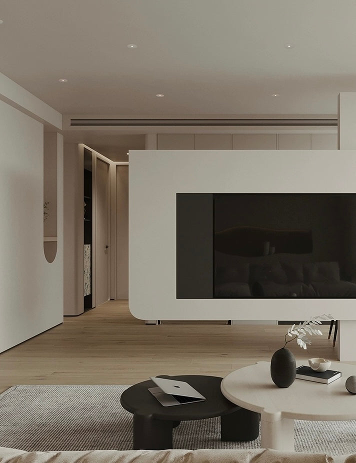 Pinhole downlights used in minimalist residential ceiling lighting