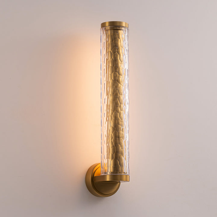 Prism Facet wall light with crystal glass and warm LED glow