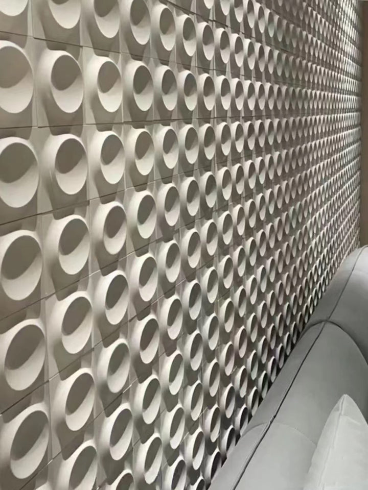 3D textured PU component panel for decorative partition walls