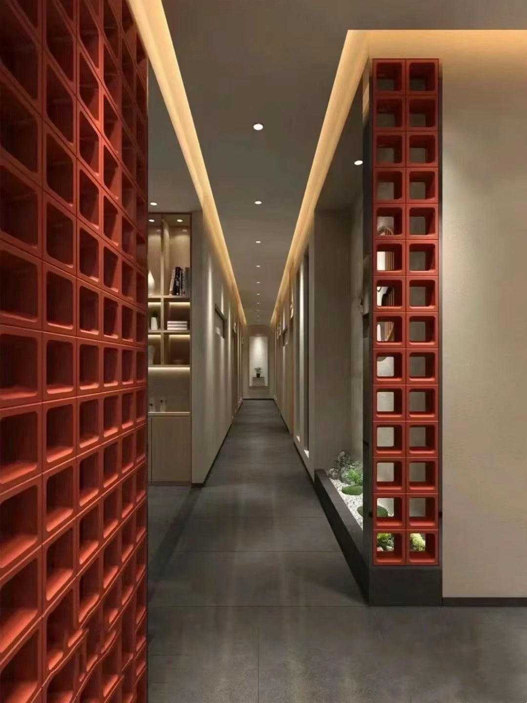 PU component partition wall used in commercial corridor design