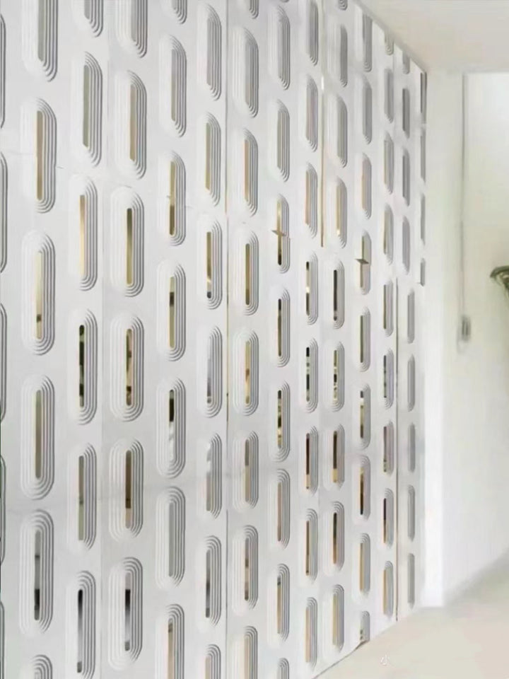 Lightweight PU partition wall panel detail with repeating pattern