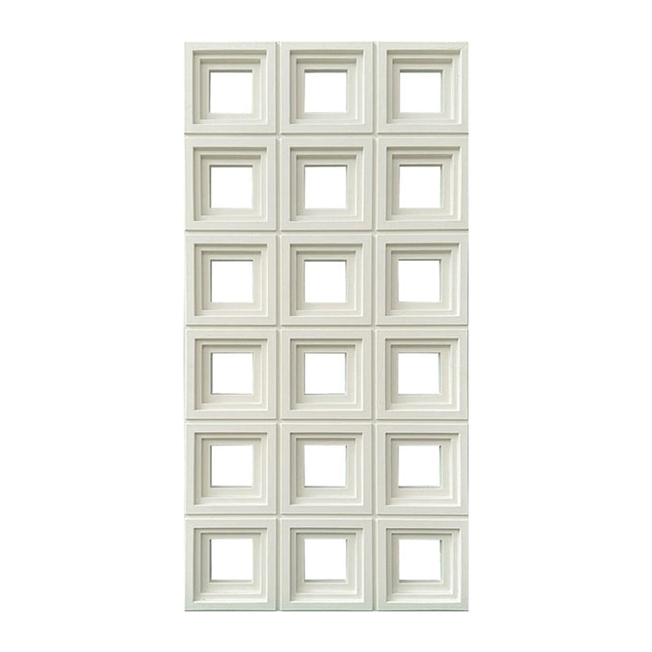 Modular PU partition wall panel with grid pattern