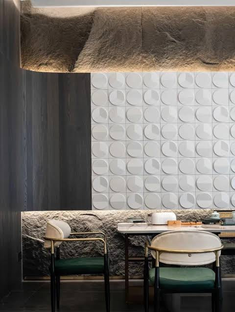 Round pattern PU component panel for decorative partition walls