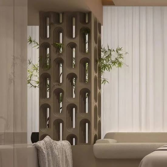 PU component vertical partition wall used in modern commercial interior