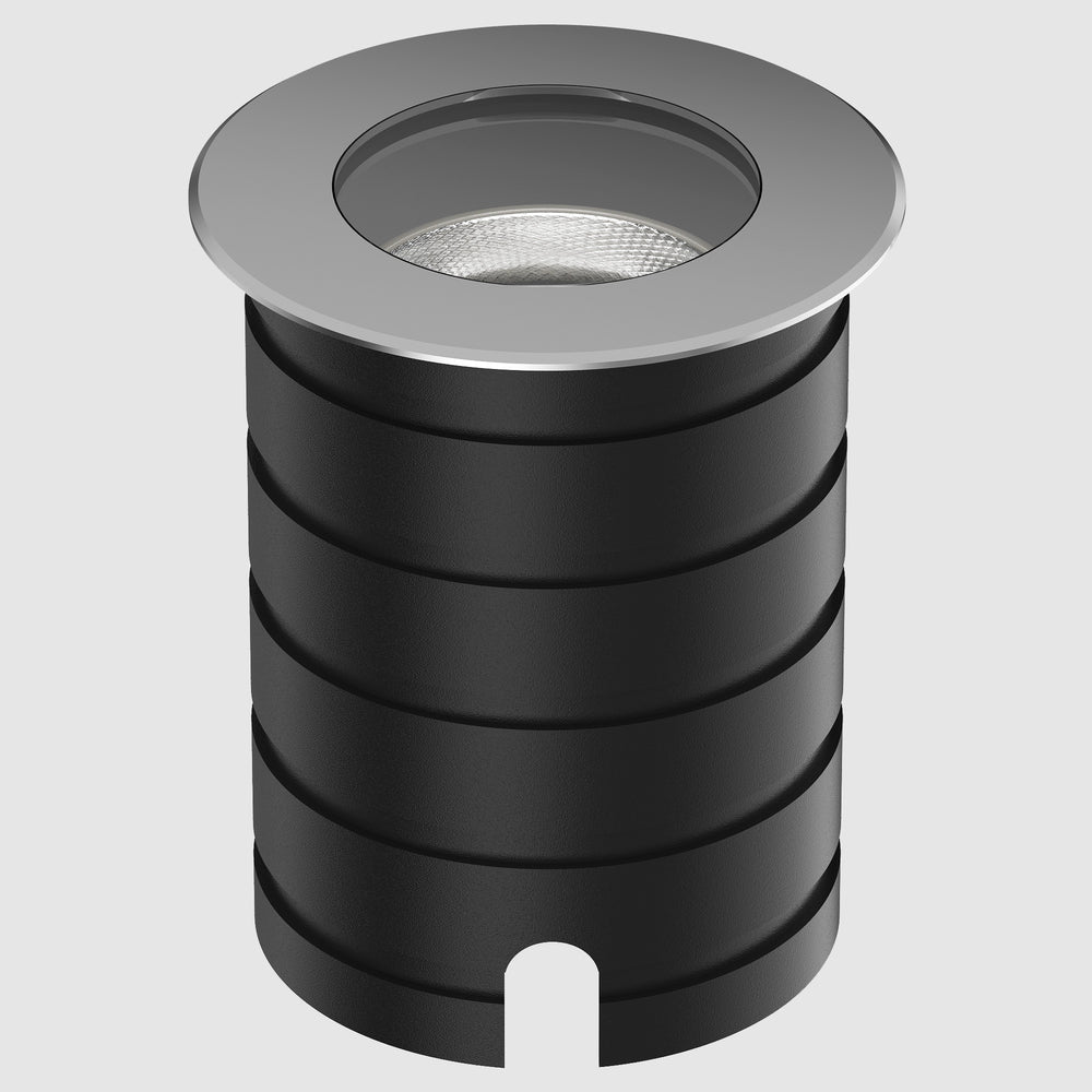 Recessed in-ground LED uplight body for exterior lighting