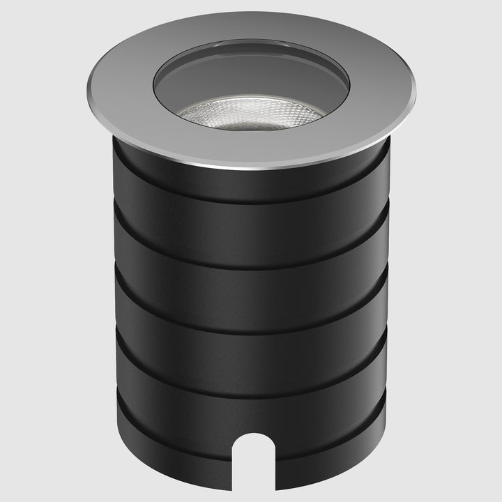 Recessed in-ground LED uplight body for exterior lighting