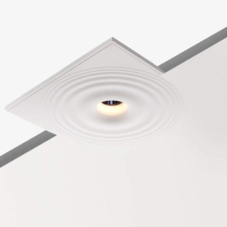 Ripple Gypsum 305 plaster-in trimless downlight showing seamless ceiling integration detail
