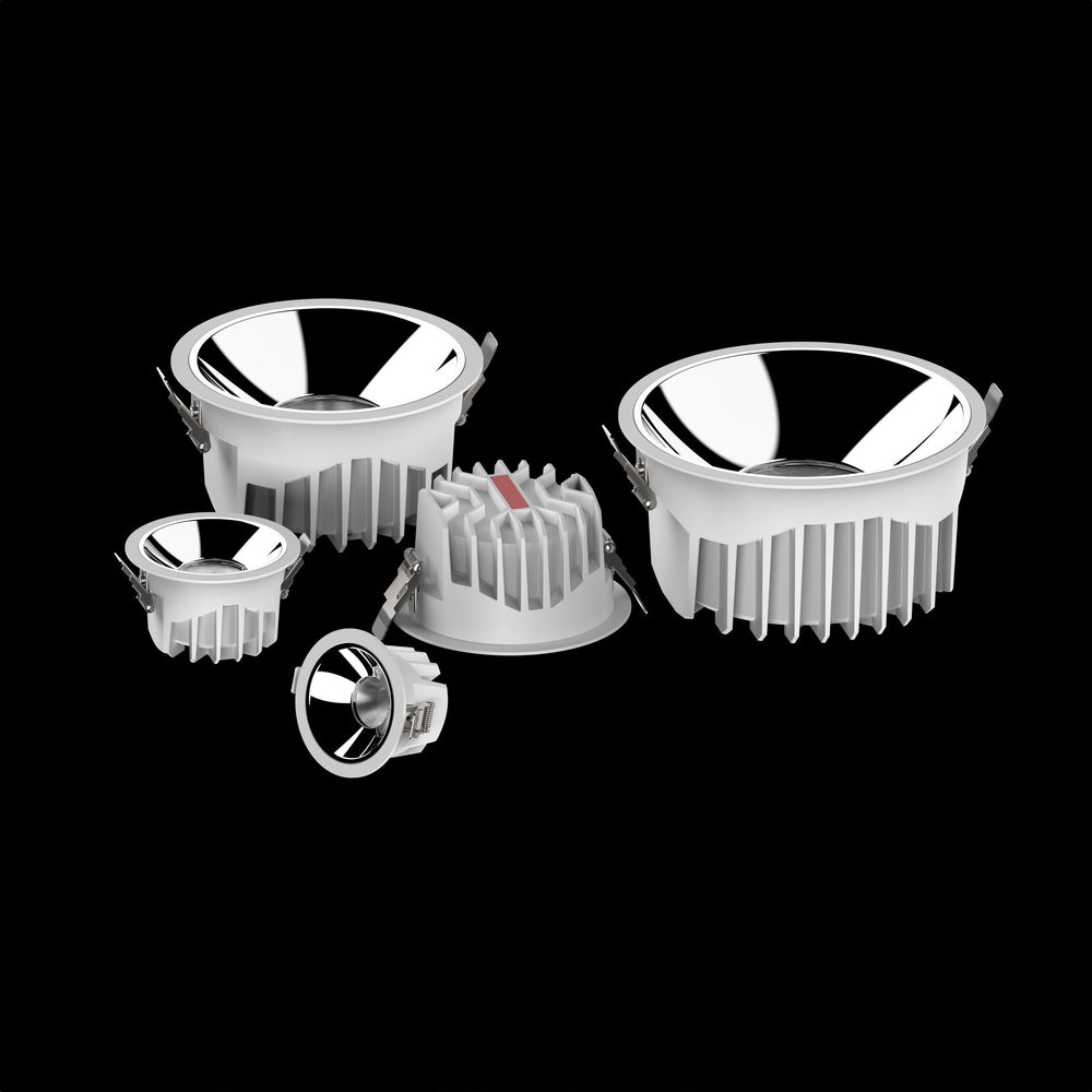 Slim trim commercial LED downlight series with multiple sizes and wattages for architectural commercial lighting – Project HYT