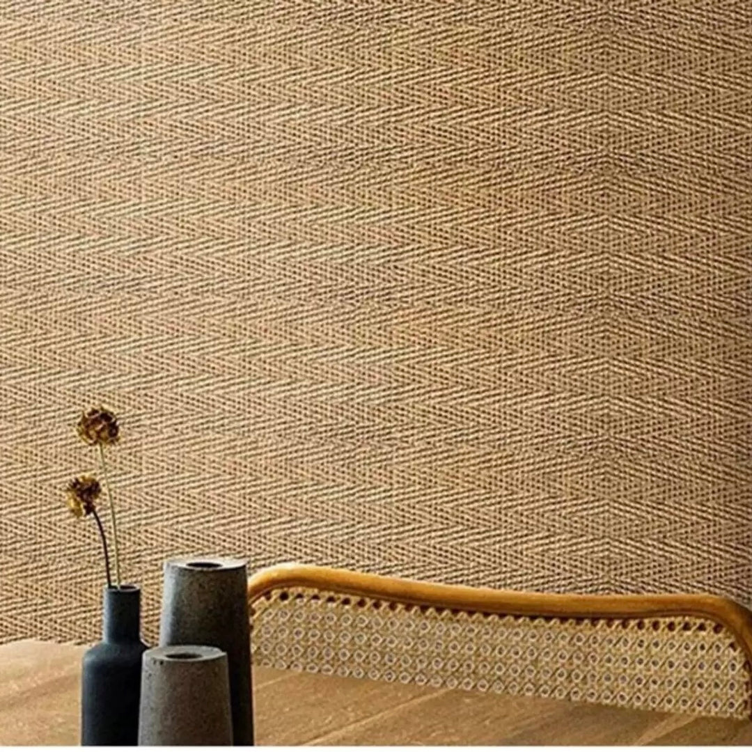 Soft Stone hemp weaved boards used as an interior feature wall with natural texture