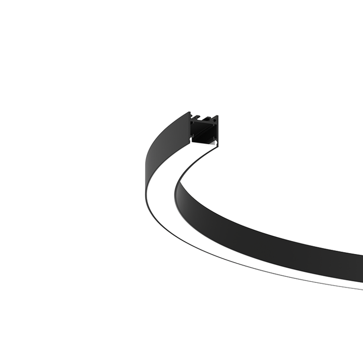 Architectural square LED linear light detail designed for commercial ceiling and wall installations with precise continuous light lines