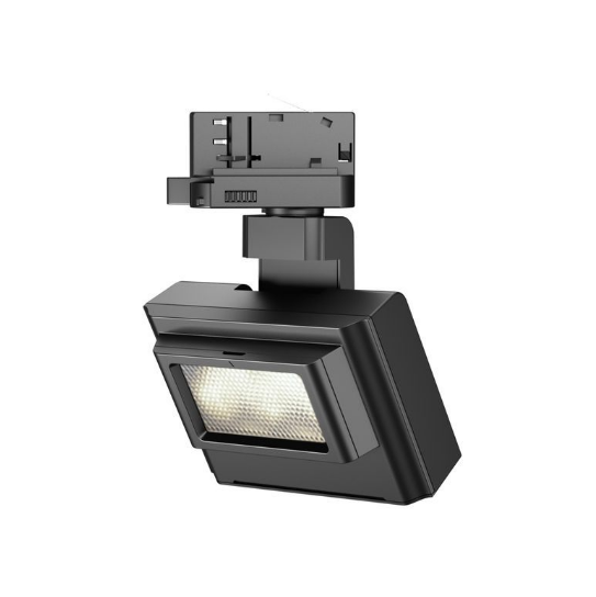 Compact square LED track light with clean design for modern residential and office lighting