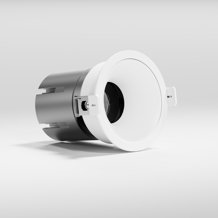 STAR Series architectural LED downlight with white reflector, designed for clean architectural ceilings and comfortable everyday lighting.