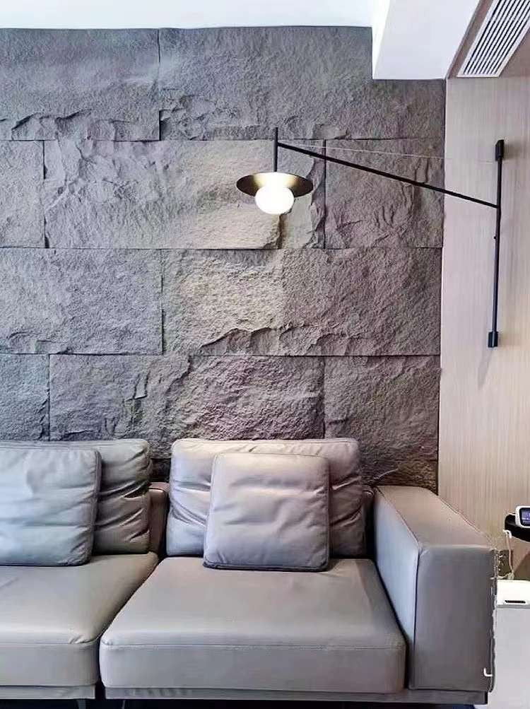 Lightweight PU stone-look wall panels for interior feature walls