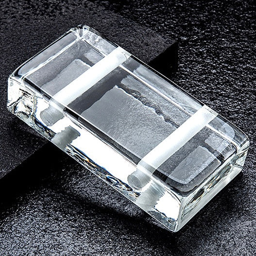 Textured crystal glass brick designed for architectural feature walls