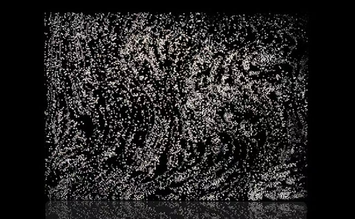 Surface detail of transparent concrete panel showing light transmitting texture